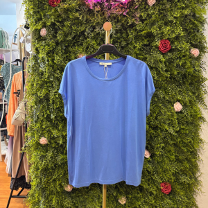 T-Shirt Donna Tom Tailor Blu Royal a Manica Corta