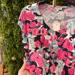 Maglia Donna Tom Tailor Fantasia Floreale Blu e Rosa