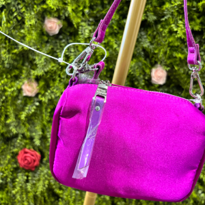 Borsa a Tracolla Steve Madden in Raso/Tessuto Fucsia con Tracolla Rimovibile