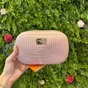 Borsetta / Marsupio Trussardi Jeans Trapuntato Rosa Cipria con Logo Dorato