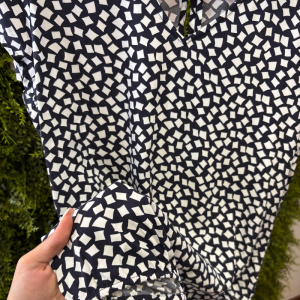 Maglia Fantasia Geometrica con Scollo a V Tom Tailor