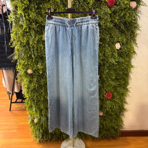Pantalone Palazzo in Denim Leggero Tom Tailor