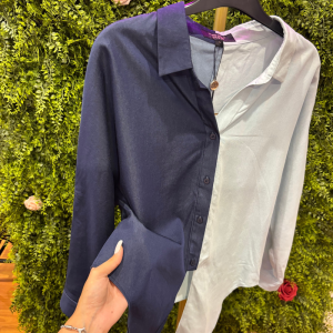 Camicia Bicolor in Denim con Nodo Vero Moda Denim