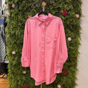 Camicia Oversize in Cotone Rosa Tom Tailor