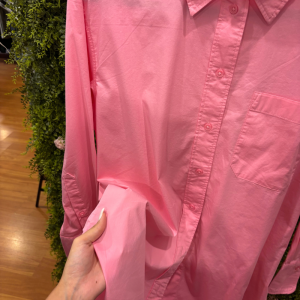 Camicia Oversize in Cotone Rosa Tom Tailor