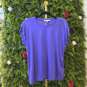T-Shirt Donna Tom Tailor Viola Tinta Unita Girocollo