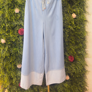 Pantaloni Palazzo Azzurri con Allacciatura in Vita Vero Moda