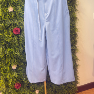 Pantaloni Azzurri Effetto Denim con Cintura Vero Moda