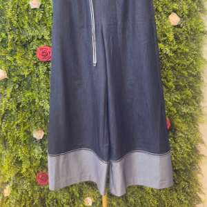 Pantaloni Palazzo in Denim con Allacciatura Tom Tailor style