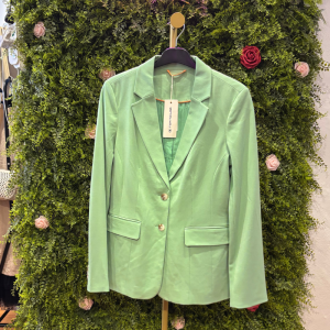 Blazer Elegante Donna Tom Tailor Verde Chiaro a Due Bottoni